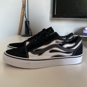 Black and white fire vans